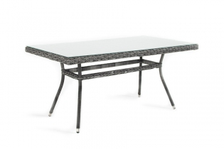 «Латте» плетеный стол из искусственного ротанга (графит, 160х90см)