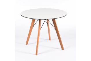 «Франческо» интерьерный круглый стол из HPL (молочный, Ø90 см)