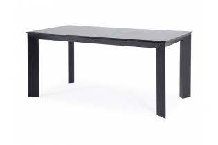 «Венето» обеденный стол из HPL 160х80см, цвет «серый гранит», каркас черный